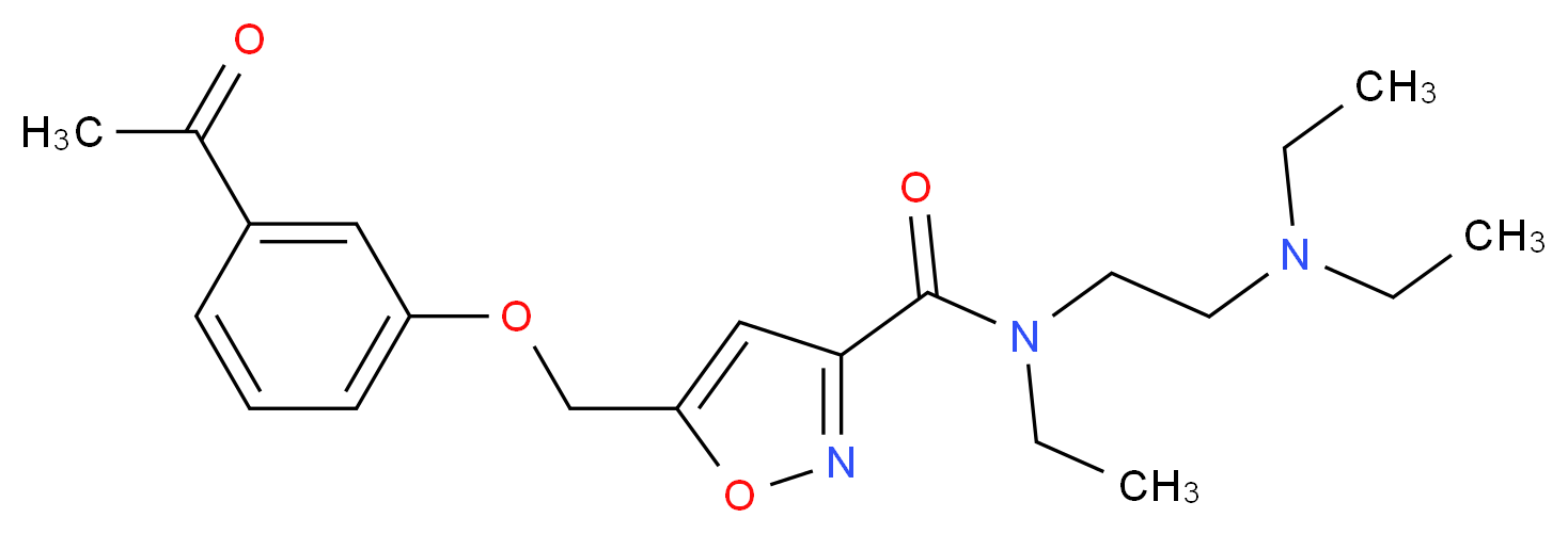 5-[(3-acetylphenoxy)methyl]-N-[2-(diethylamino)ethyl]-N-ethyl-3-isoxazolecarboxamide_分子结构_CAS_)