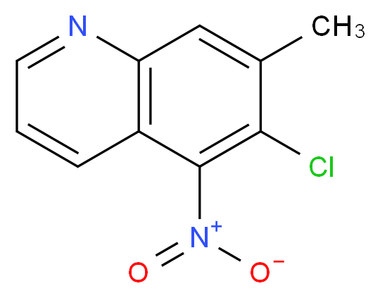 6-chloro-7-methyl-5-nitroquinoline_分子结构_CAS_86984-28-3