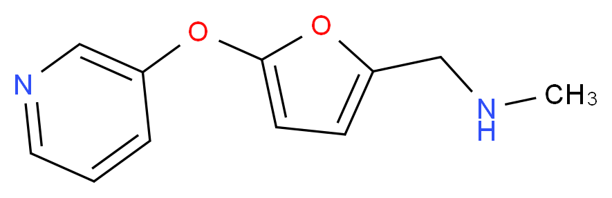 methyl({[5-(pyridin-3-yloxy)furan-2-yl]methyl})amine_分子结构_CAS_859850-77-4