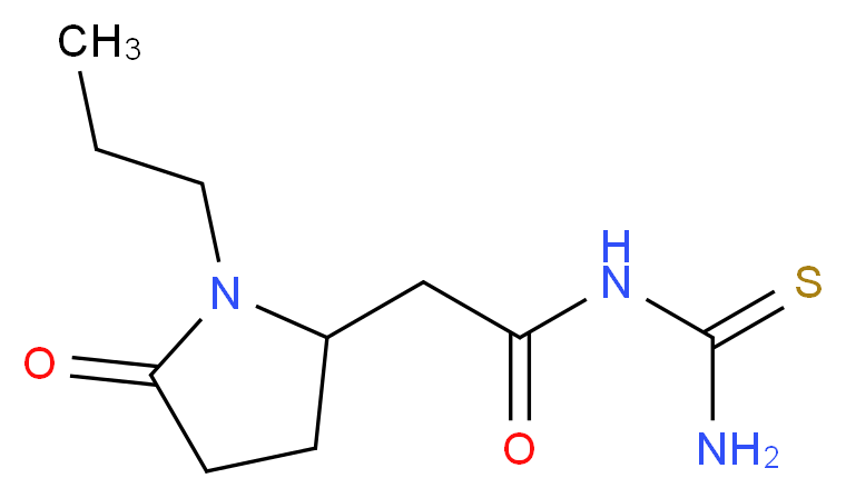 N-(Aminothioxomethyl)-5-oxo-1-propyl-2-pyrrolidineacetamide_分子结构_CAS_936751-11-0)
