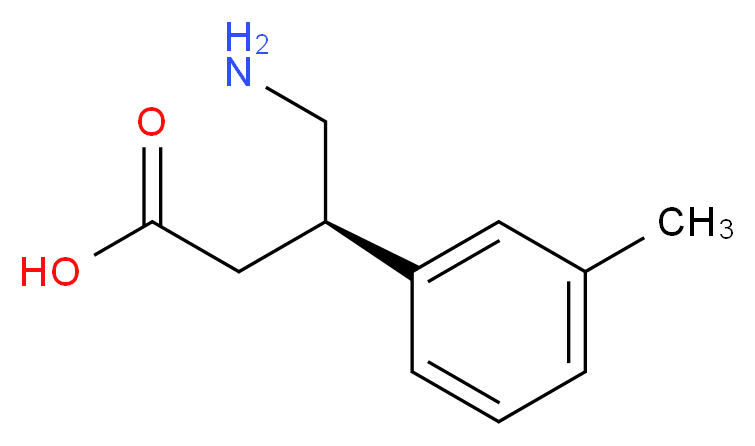 (3R)-4-amino-3-(3-methylphenyl)butanoic acid_分子结构_CAS_1260610-03-4