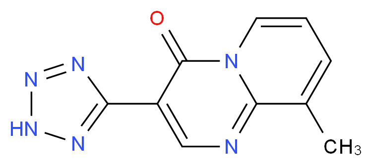 9-methyl-3-(2H-1,2,3,4-tetrazol-5-yl)-4H-pyrido[1,2-a]pyrimidin-4-one_分子结构_CAS_100299-08-9