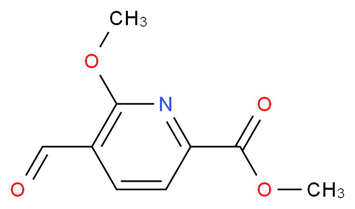 methyl 5-formyl-6-methoxypyridine-2-carboxylate_分子结构_CAS_401792-87-8