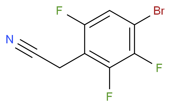 4-Bromo-2,3,6-trifluorophenylacetonitrile_分子结构_CAS_)