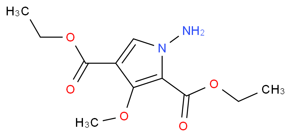 2,4-diethyl 1-amino-3-methoxy-1H-pyrrole-2,4-dicarboxylate_分子结构_CAS_310444-77-0