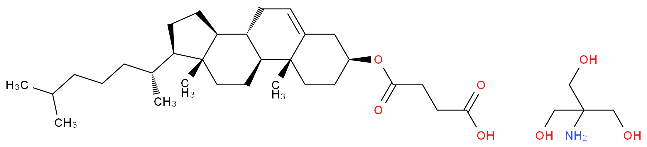 胆固醇琥珀酸单酯 三羟甲基氨基甲烷盐_分子结构_CAS_102601-49-0)