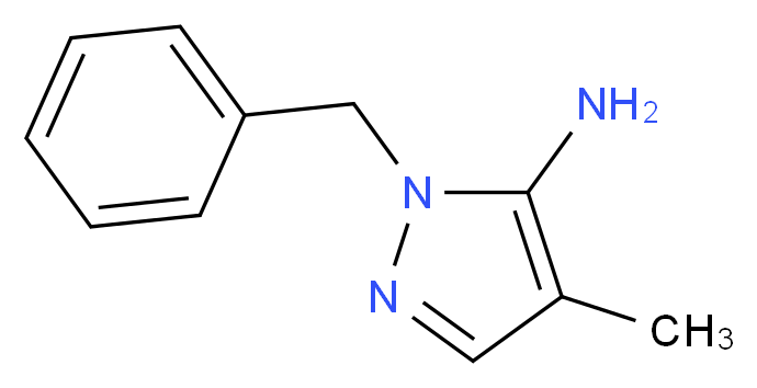 1-benzyl-4-methyl-1H-pyrazol-5-amine_分子结构_CAS_3528-49-2