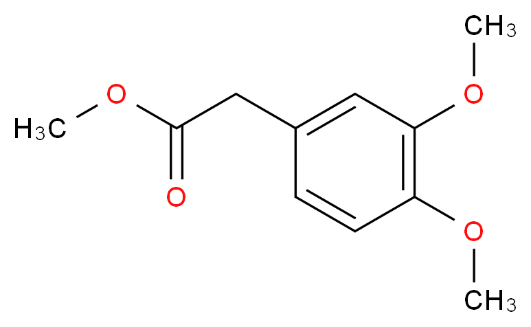 methyl 2-(3,4-dimethoxyphenyl)acetate_分子结构_CAS_)