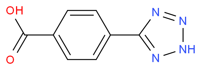 4-(1H-Tetrazol-5-yl)benzoic acid 97%_分子结构_CAS_34114-12-0)