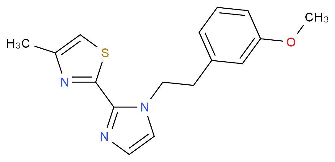 2-{1-[2-(3-methoxyphenyl)ethyl]-1H-imidazol-2-yl}-4-methyl-1,3-thiazole_分子结构_CAS_)