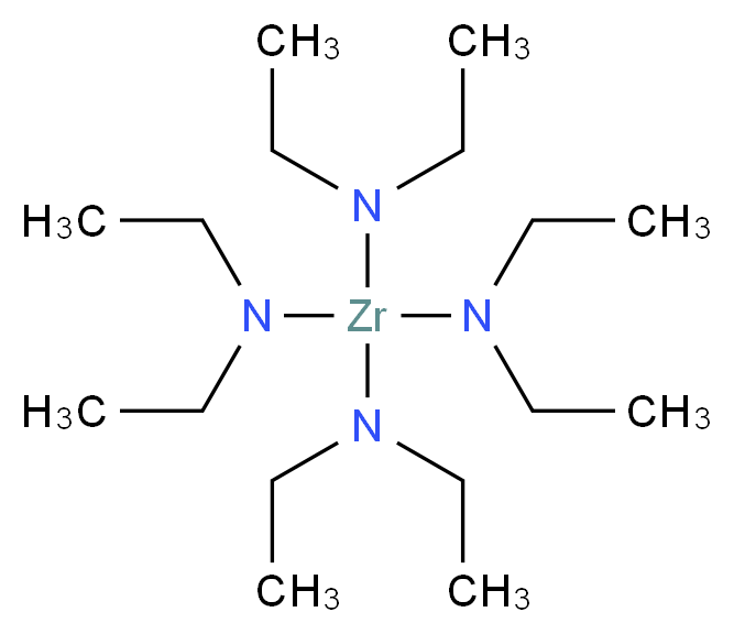 四(乙氨基)锆_分子结构_CAS_13801-49-5)