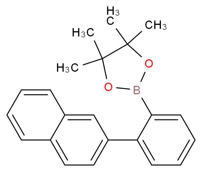 4,4,5,5-tetramethyl-2-[2-(naphthalen-2-yl)phenyl]-1,3,2-dioxaborolane_分子结构_CAS_1062555-59-2