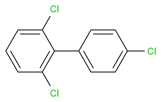 1,3-dichloro-2-(4-chlorophenyl)benzene_分子结构_CAS_38444-77-8