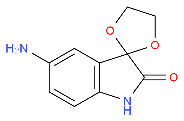 5'-amino-1',2'-dihydrospiro[1,3-dioxolane-2,3'-indole]-2'-one_分子结构_CAS_113207-59-3