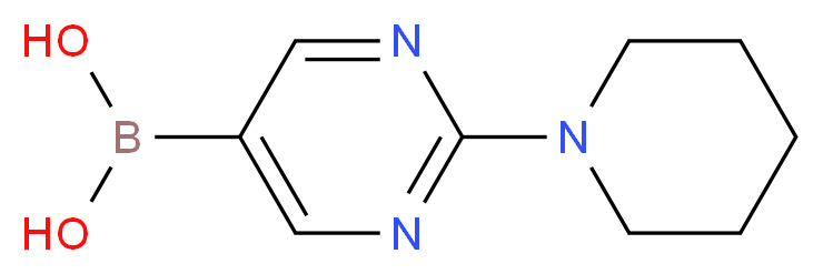 (2-PIPERIDIN-1-YLPYRIMIDIN-5-YL)BORONIC ACID_分子结构_CAS_1002128-86-0)