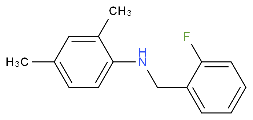 N-[(2-fluorophenyl)methyl]-2,4-dimethylaniline_分子结构_CAS_1019618-03-1