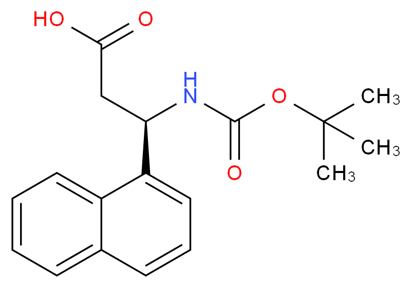BOC-(R)-3-AMINO-3-(1-NAPHTHYL)-PROPIONIC ACID_分子结构_CAS_500789-00-4)