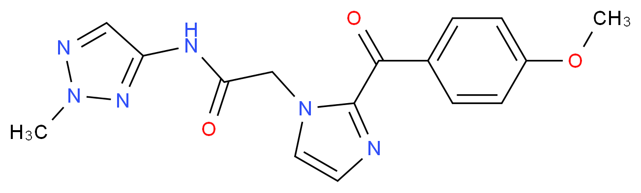 2-[2-(4-methoxybenzoyl)-1H-imidazol-1-yl]-N-(2-methyl-2H-1,2,3-triazol-4-yl)acetamide_分子结构_CAS_)