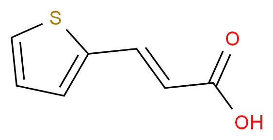 (2E)-3-(thiophen-2-yl)prop-2-enoic acid_分子结构_CAS_1124-65-8