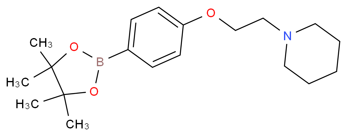 4-[2-(Piperidin-1-yl)ethoxy]benzeneboronic acid, pinacol ester 95%_分子结构_CAS_934586-49-9)