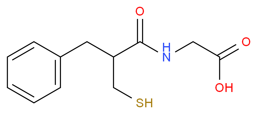 2-(2-benzyl-3-sulfanylpropanamido)acetic acid_分子结构_CAS_76721-89-6
