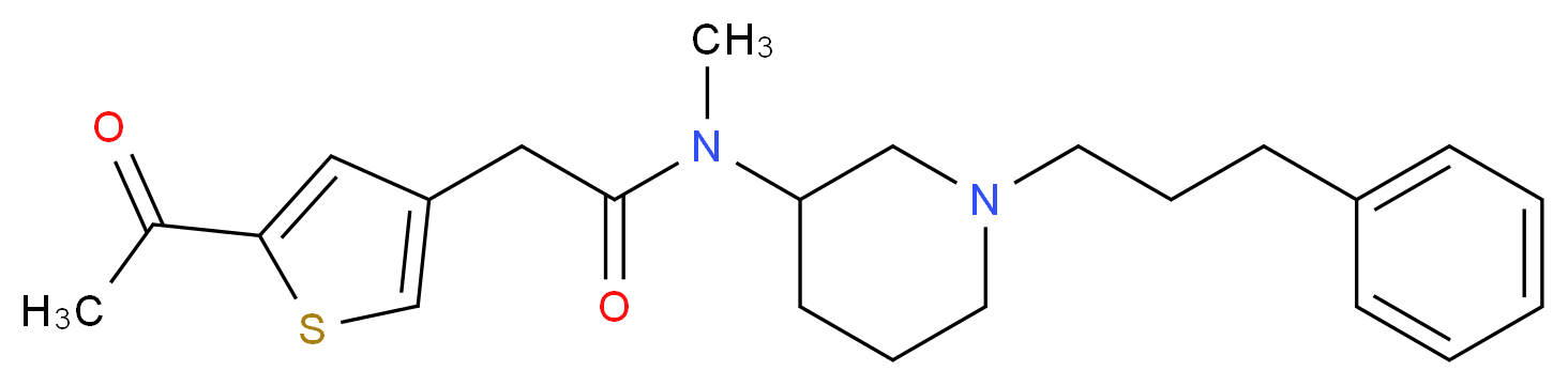 2-(5-acetyl-3-thienyl)-N-methyl-N-[1-(3-phenylpropyl)-3-piperidinyl]acetamide_分子结构_CAS_)