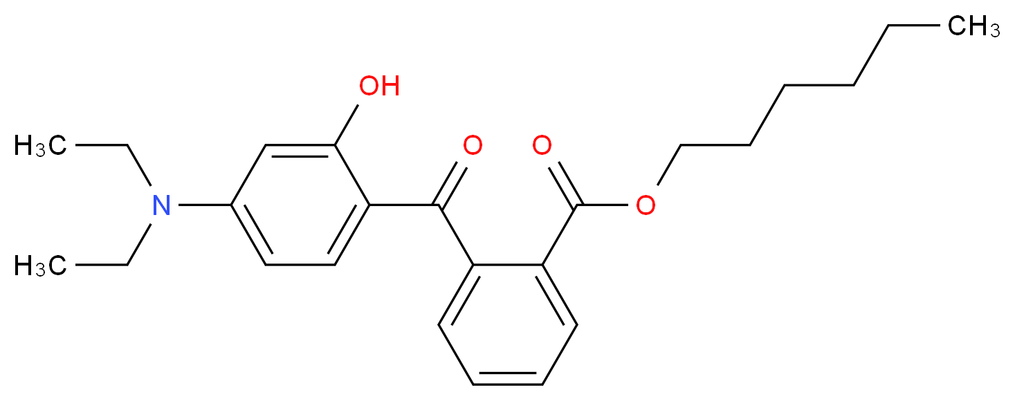 hexyl 2-[4-(diethylamino)-2-hydroxybenzoyl]benzoate_分子结构_CAS_302776-68-7