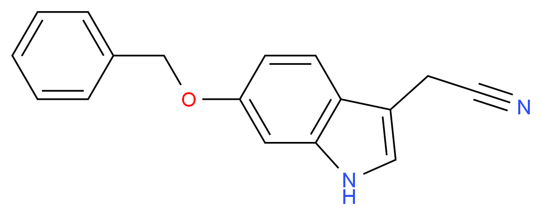 2-(6-Benzyloxyindolyl)acetonitrile_分子结构_CAS_57765-24-9)