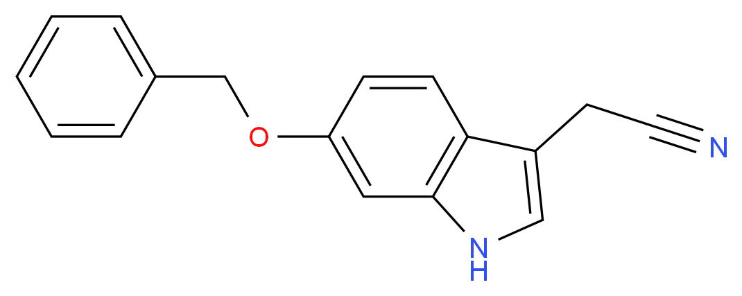 2-[6-(benzyloxy)-1H-indol-3-yl]acetonitrile_分子结构_CAS_57765-24-9