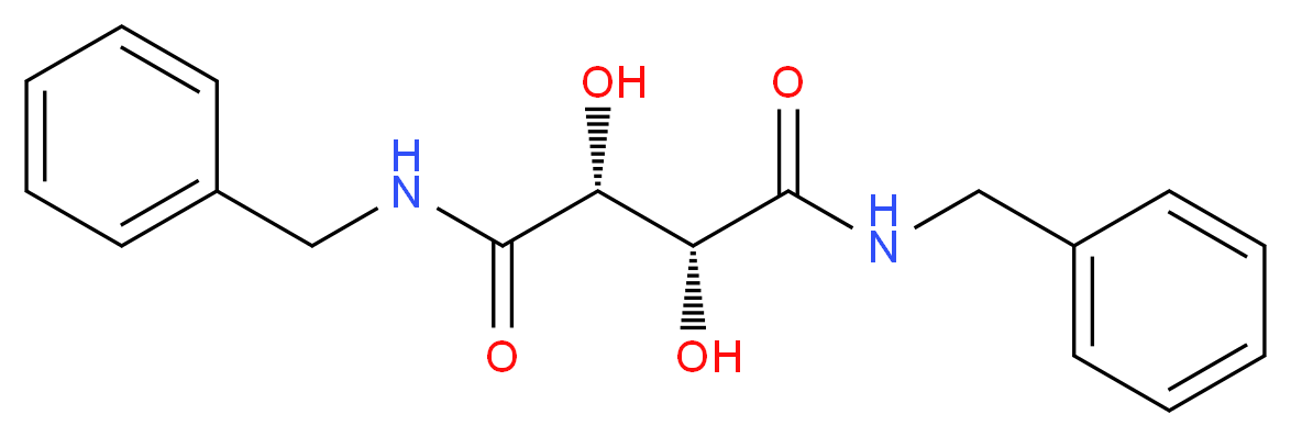 (2R,3R)-N,N'-dibenzyl-2,3-dihydroxybutanediamide_分子结构_CAS_88393-56-0