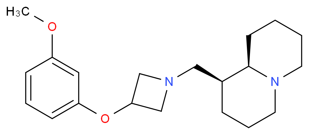 (1S,9aR)-1-{[3-(3-methoxyphenoxy)-1-azetidinyl]methyl}octahydro-2H-quinolizine_分子结构_CAS_)