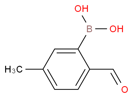 2-Formyl-5-methylphenylboronic acid_分子结构_CAS_40138-17-8)