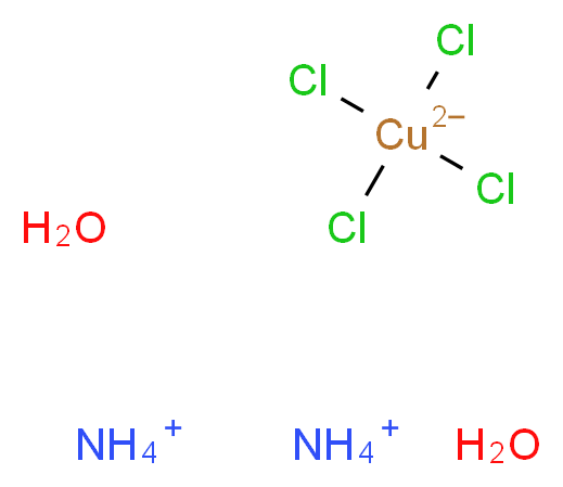 diammonium tetrachlorocopperdiuide dihydrate_分子结构_CAS_10060-13-6
