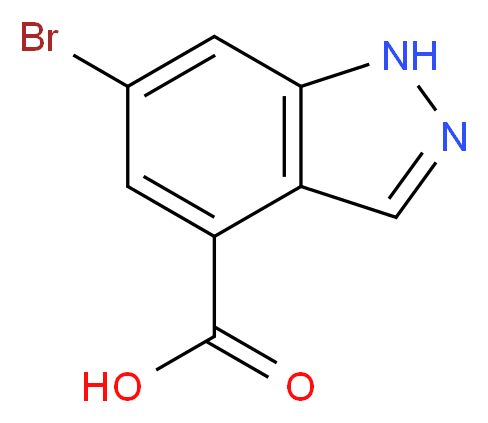 6-Bromo-1H-indazole-4-carboxylic acid_分子结构_CAS_885523-08-0)