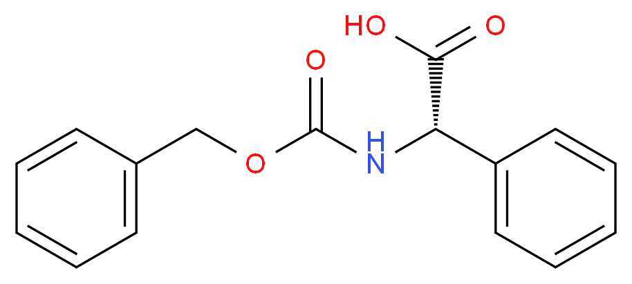 (S)-2-(Benzyloxycarbonylamino)-2-phenylacetic acid_分子结构_CAS_53990-33-3)