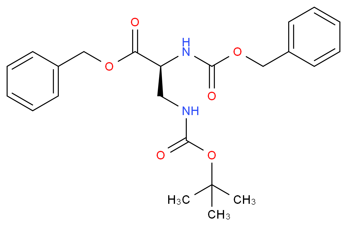 benzyl (2S)-2-{[(benzyloxy)carbonyl]amino}-3-{[(tert-butoxy)carbonyl]amino}propanoate_分子结构_CAS_239785-37-6