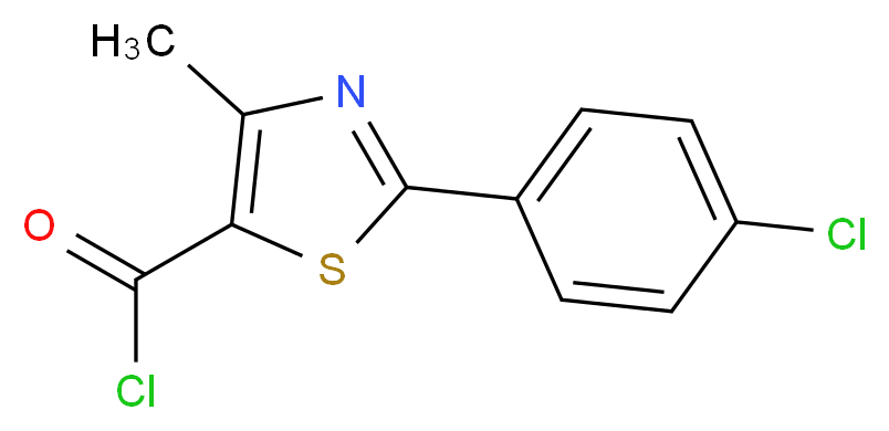 2-(4-chlorophenyl)-4-methyl-1,3-thiazole-5-carbonyl chloride_分子结构_CAS_54001-22-8)