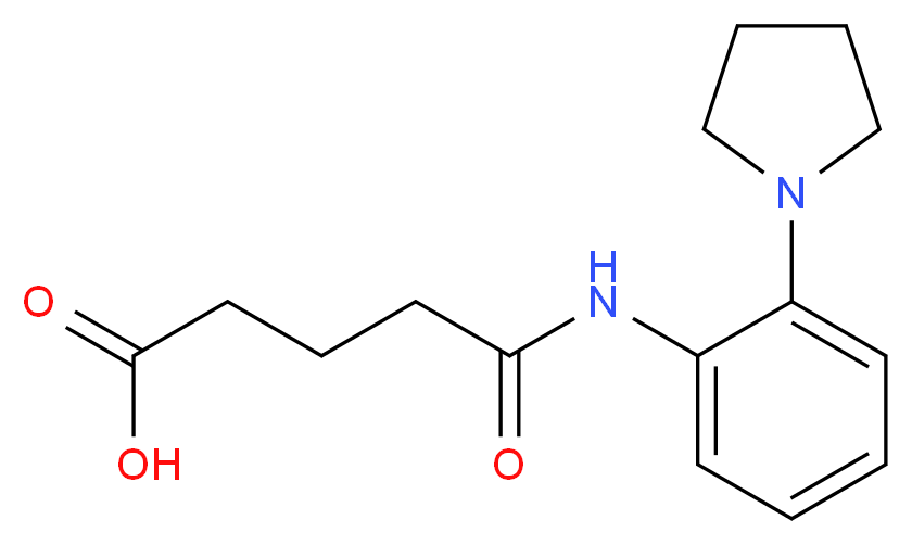 4-{[2-(pyrrolidin-1-yl)phenyl]carbamoyl}butanoic acid_分子结构_CAS_436088-74-3
