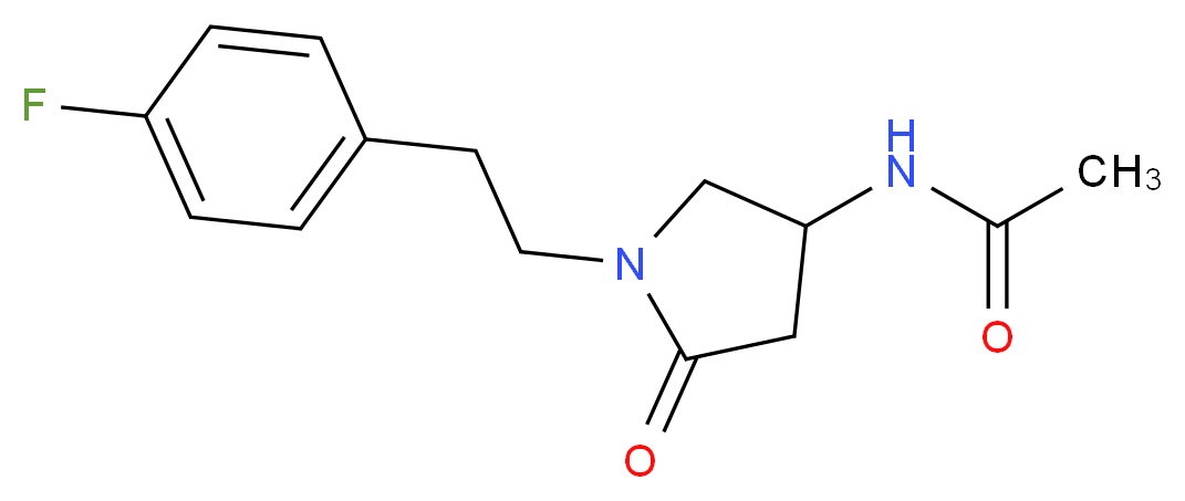 N-{1-[2-(4-fluorophenyl)ethyl]-5-oxo-3-pyrrolidinyl}acetamide_分子结构_CAS_)