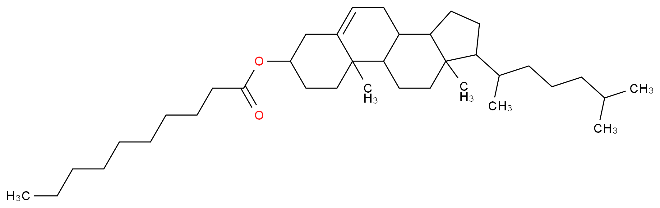 Cholesteryl n-decanoate_分子结构_CAS_1183-04-6)