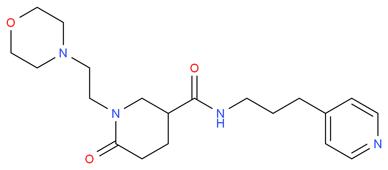 1-[2-(4-morpholinyl)ethyl]-6-oxo-N-[3-(4-pyridinyl)propyl]-3-piperidinecarboxamide_分子结构_CAS_)