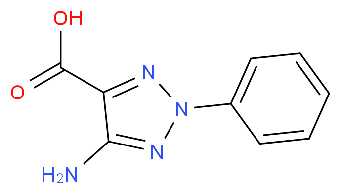 5-Amino-2-phenyl-2H-1,2,3-triazole-4-carboxylic acid_分子结构_CAS_400073-84-9)