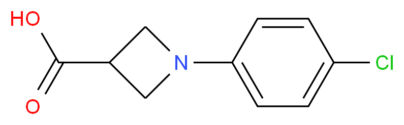 1-(4-chlorophenyl)azetidine-3-carboxylic acid_分子结构_CAS_1187933-29-4