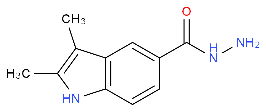 2,3-Dimethyl-1H-indole-5-carboxylic acid hydrazide_分子结构_CAS_5094-42-8)