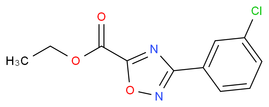 Ethyl 3-(3-chlorophenyl)-[1,2,4]oxadiazole-5-carboxylate_分子结构_CAS_478030-49-8)