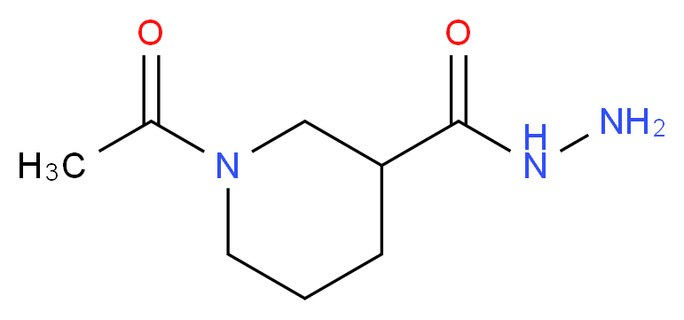 1-Acetyl-3-piperidinecarbohydrazide_分子结构_CAS_1098343-82-8)