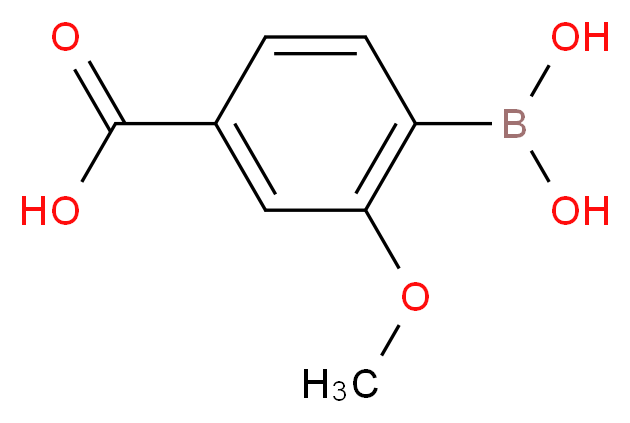 4-(dihydroxyboranyl)-3-methoxybenzoic acid_分子结构_CAS_741699-09-2