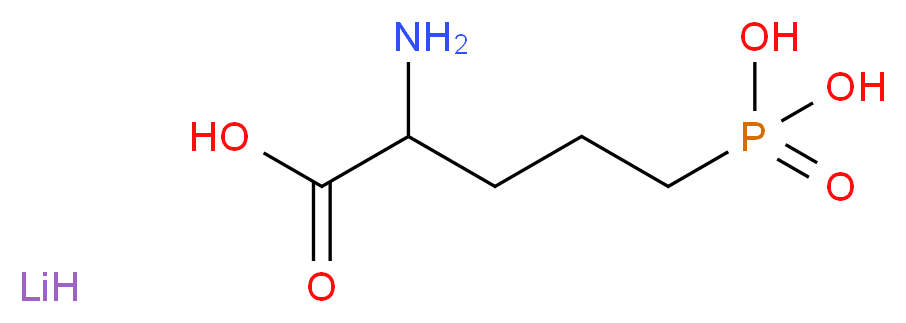 DL-2-氨基-5-膦酰基缬草酸 锂盐_分子结构_CAS_125229-62-1)