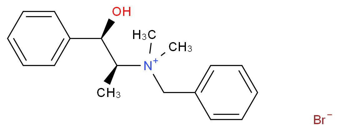 benzyl[(1R,2S)-1-hydroxy-1-phenylpropan-2-yl]dimethylazanium bromide_分子结构_CAS_58648-09-2