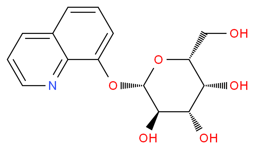 (2R,3R,4S,5R,6S)-2-(hydroxymethyl)-6-(quinolin-8-yloxy)oxane-3,4,5-triol_分子结构_CAS_113079-84-8